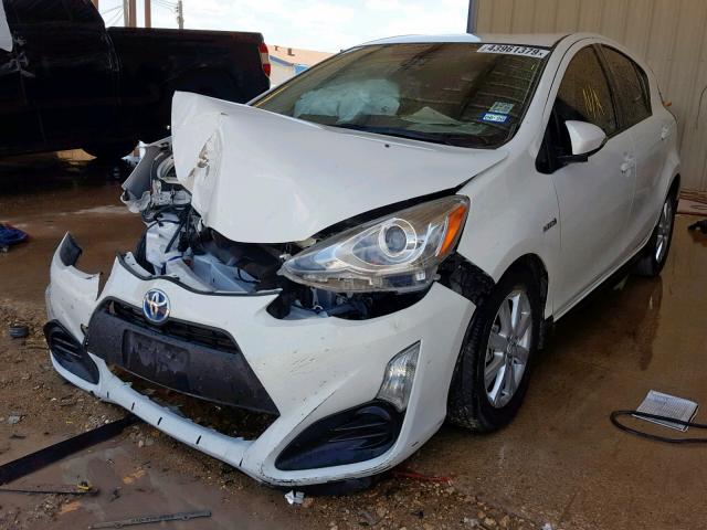 JTDKDTB30H1591782 - 2017 TOYOTA PRIUS C WHITE photo 2