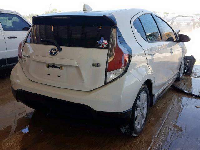 JTDKDTB30H1591782 - 2017 TOYOTA PRIUS C WHITE photo 4