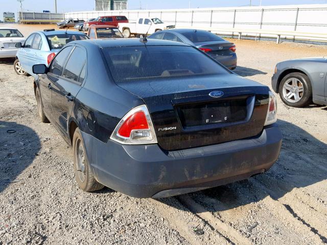 3FAHP06Z17R259844 - 2007 FORD FUSION S BLACK photo 3