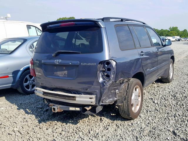 JTEEP21AX60166082 - 2006 TOYOTA HIGHLANDER BLUE photo 4