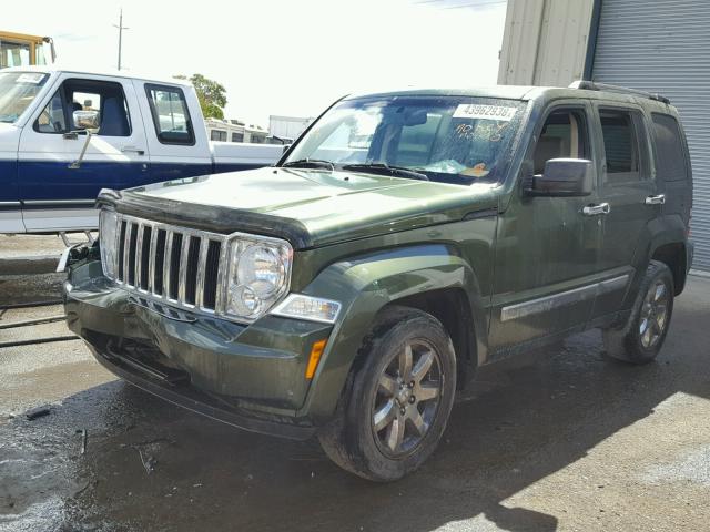 1J8GN58K48W221377 - 2008 JEEP LIBERTY LI GREEN photo 2