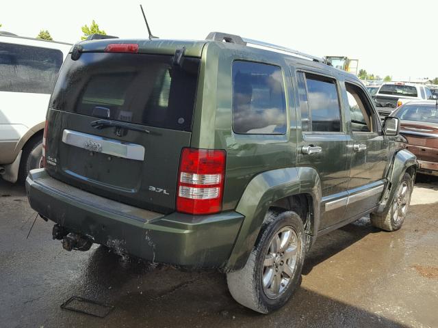 1J8GN58K48W221377 - 2008 JEEP LIBERTY LI GREEN photo 4