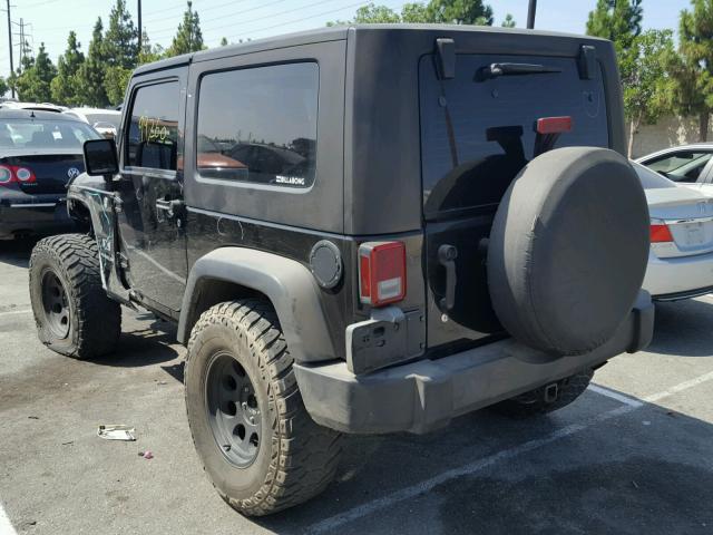 1J4FA24167L177337 - 2007 JEEP WRANGLER X BLACK photo 3