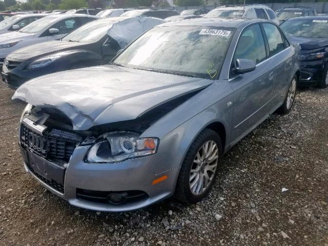 WAUDF78E58A165876 - 2008 AUDI A4 2.0T QU GRAY photo 2