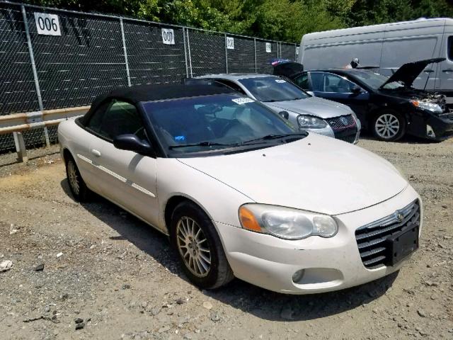 1C3EL55R64N407318 - 2004 CHRYSLER SEBRING LX WHITE photo 1