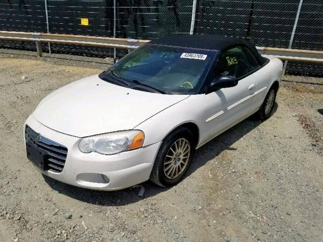 1C3EL55R64N407318 - 2004 CHRYSLER SEBRING LX WHITE photo 2