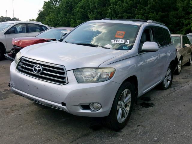 JTEDS43A992069306 - 2009 TOYOTA HIGHLANDER SILVER photo 2