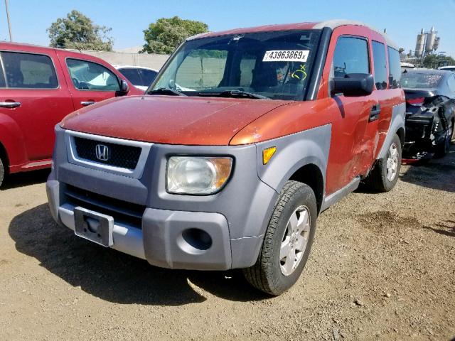 5J6YH28543L048895 - 2003 HONDA ELEMENT EX ORANGE photo 2