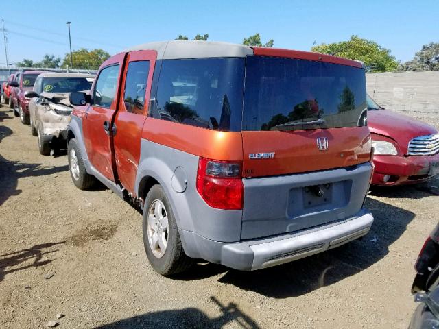 5J6YH28543L048895 - 2003 HONDA ELEMENT EX ORANGE photo 3