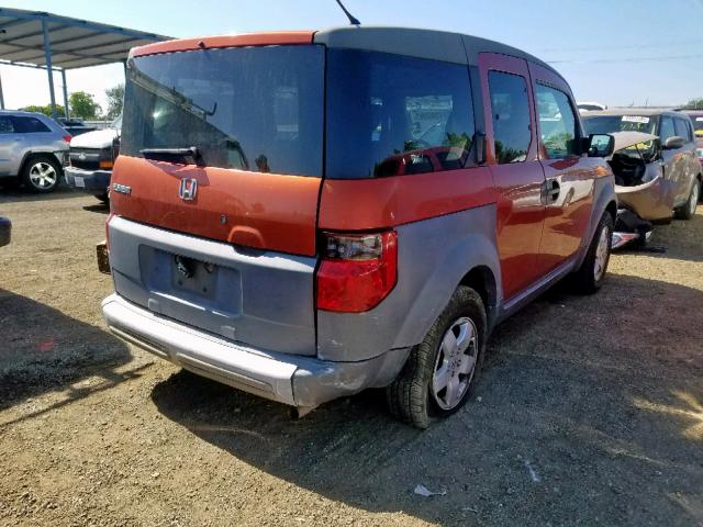 5J6YH28543L048895 - 2003 HONDA ELEMENT EX ORANGE photo 4