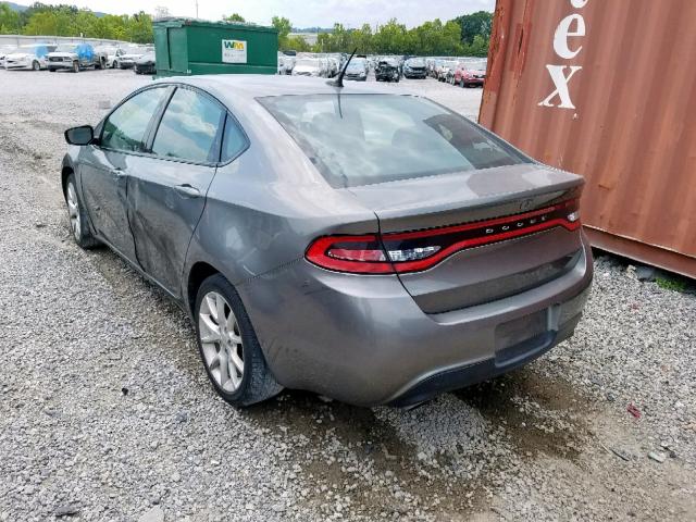 1C3CDFBA4DD107078 - 2013 DODGE DART SXT GRAY photo 3