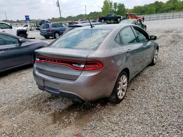 1C3CDFBA4DD107078 - 2013 DODGE DART SXT GRAY photo 4