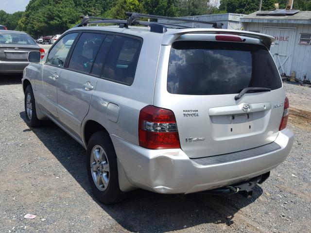 JTEEP21A850095236 - 2005 TOYOTA HIGHLANDER SILVER photo 3