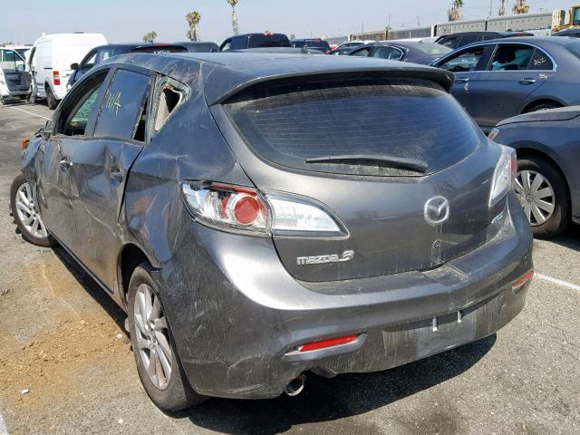 JM1BL1LP5D1726922 - 2013 MAZDA 3 I GRAY photo 3