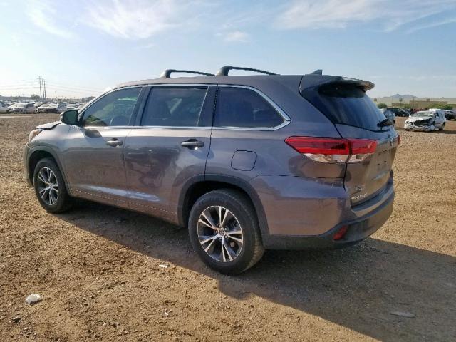 5TDZZRFH9JS265058 - 2018 TOYOTA HIGHLANDER GRAY photo 3