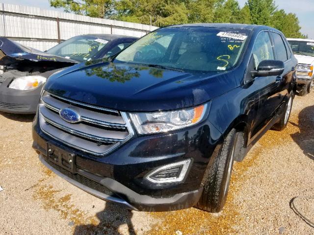 2FMPK4J89HBB76216 - 2017 FORD EDGE SEL BLACK photo 2