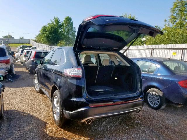 2FMPK4J89HBB76216 - 2017 FORD EDGE SEL BLACK photo 3