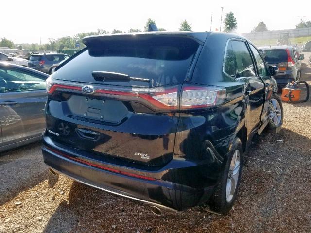 2FMPK4J89HBB76216 - 2017 FORD EDGE SEL BLACK photo 4