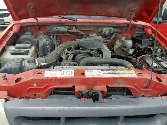 1FTYR10C0YPB28394 - 2000 FORD RANGER RED photo 7