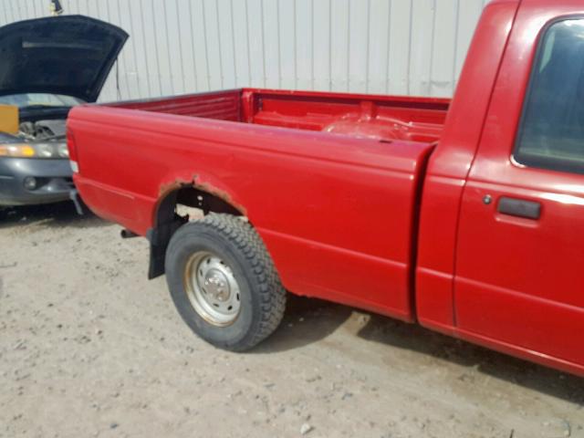 1FTYR10C0YPB28394 - 2000 FORD RANGER RED photo 9