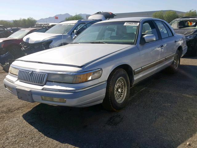 2MELM75WXPX647071 - 1993 MERCURY GRAND MARQ GRAY photo 2