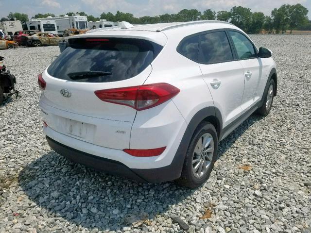 KM8J3CA49JU773425 - 2018 HYUNDAI TUCSON SEL WHITE photo 4