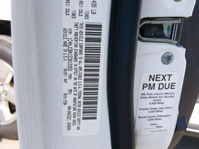 1C4NJCBA1ED812353 - 2014 JEEP COMPASS SP თეთრი ფოტო 10