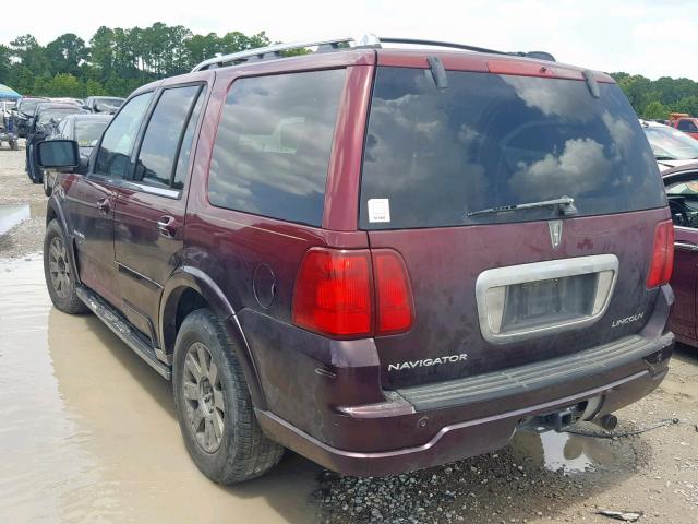 5LMFU27R34LJ31709 - 2004 LINCOLN NAVIGATOR MAROON photo 3