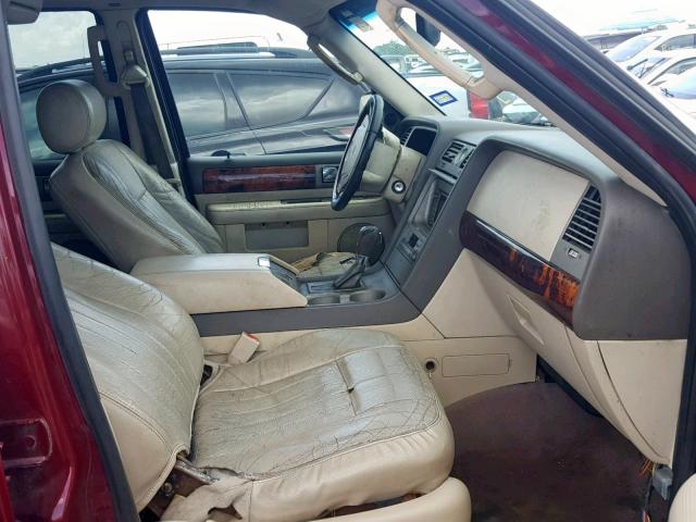 5LMFU27R34LJ31709 - 2004 LINCOLN NAVIGATOR MAROON photo 5
