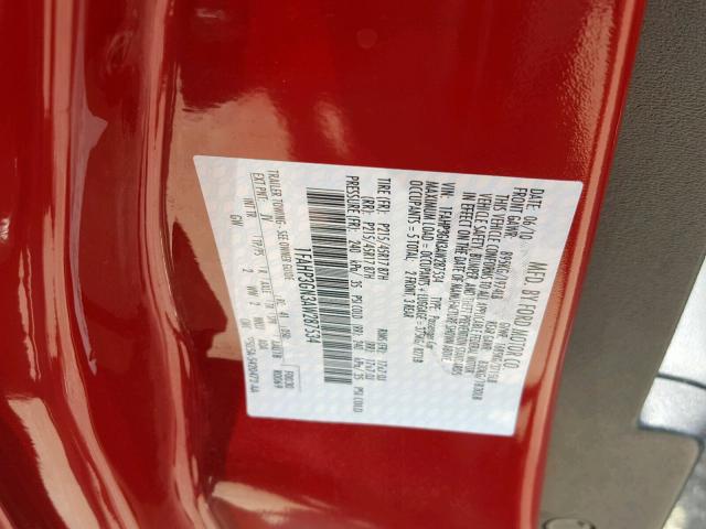 1FAHP3GN3AW287534 - 2010 FORD FOCUS SES RED photo 10