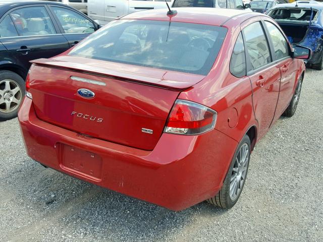 1FAHP3GN3AW287534 - 2010 FORD FOCUS SES RED photo 4