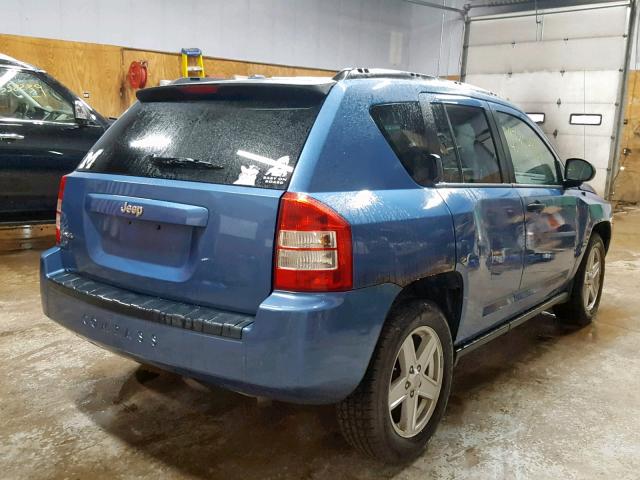 1J8FF47W37D428702 - 2007 JEEP COMPASS BLUE photo 4