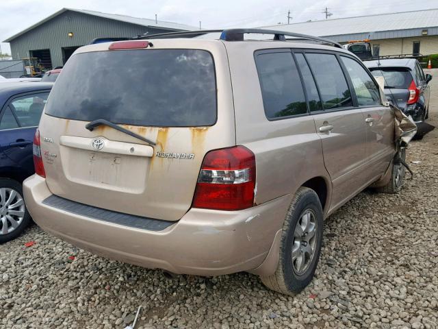 JTEEP21A140052937 - 2004 TOYOTA HIGHLANDER GOLD photo 4