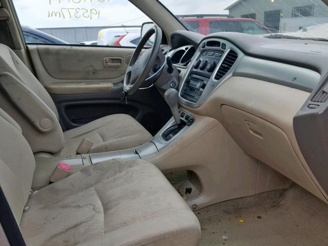 JTEEP21A140052937 - 2004 TOYOTA HIGHLANDER GOLD photo 5