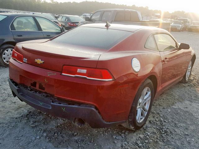 2G1FB1E38F9207370 - 2015 CHEVROLET CAMARO LS RED photo 4