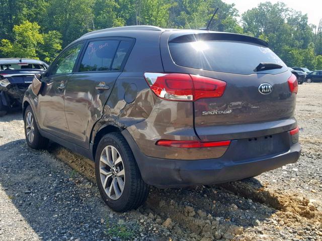 KNDPBCAC9F7748698 - 2015 KIA SPORTAGE L BROWN photo 3