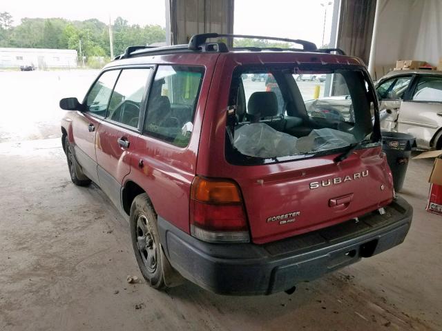 JF1SF6351WH761704 - 1998 SUBARU FORESTER L RED photo 3