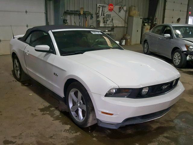 1ZVBP8FF9C5224581 - 2012 FORD MUSTANG GT WHITE photo 1