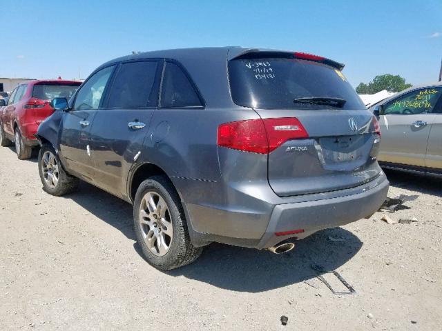2HNYD28299H513985 - 2009 ACURA MDX CHARCOAL photo 3