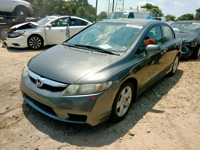 2HGFA16619H327574 - 2009 HONDA CIVIC LX-S Сұр фото 2