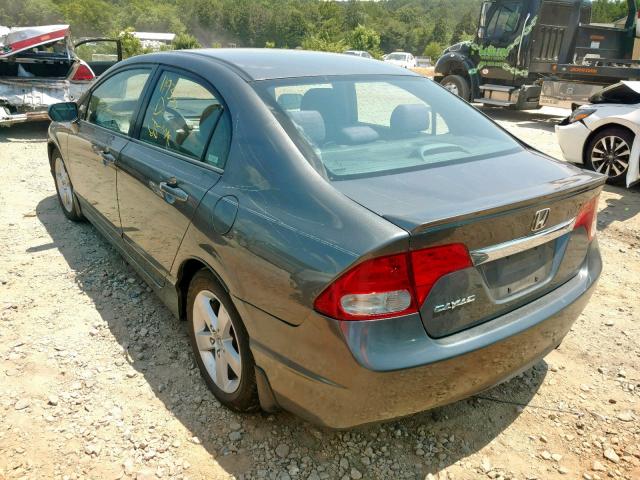 2HGFA16619H327574 - 2009 HONDA CIVIC LX-S Сұр фото 3