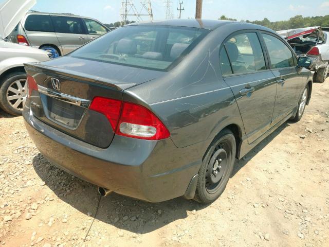 2HGFA16619H327574 - 2009 HONDA CIVIC LX-S Сұр фото 4