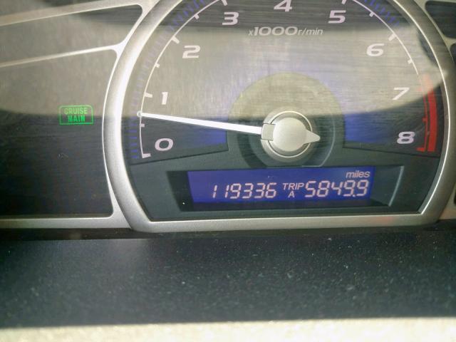 2HGFA16619H327574 - 2009 HONDA CIVIC LX-S Сұр фото 8