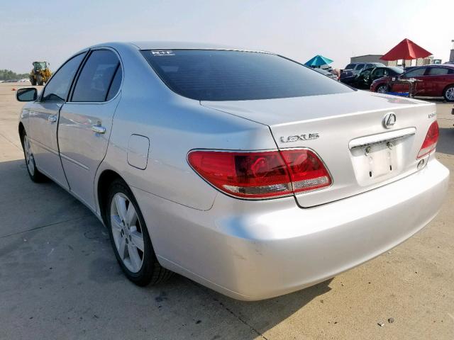 JTHBA30G355136023 - 2005 LEXUS ES 330 SILVER photo 3