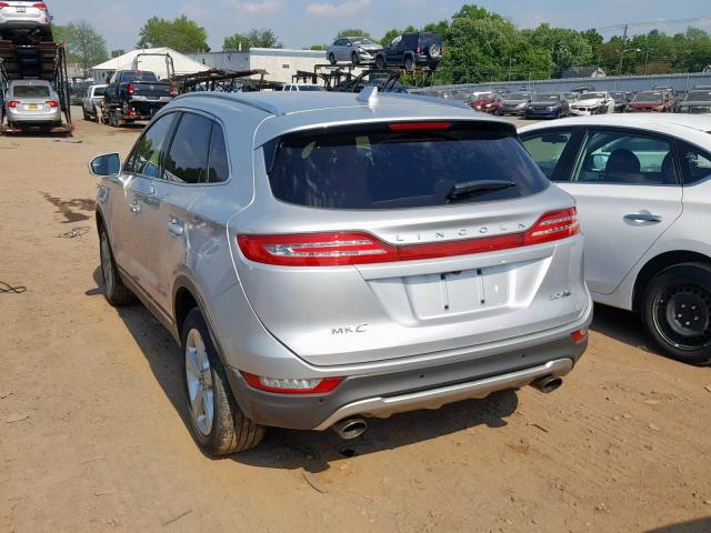 5LMCJ1D94GUJ00378 - 2016 LINCOLN MKC PREMIE SILVER photo 3