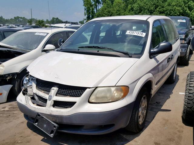 1D4GP25333B236808 - 2003 DODGE CARAVAN SE WHITE photo 2