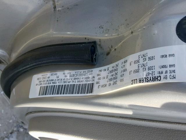 1J8HG68218C182785 - 2008 JEEP COMMANDER ვერცხლისფერი ფოტო 10