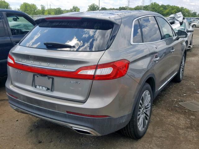 2LMTJ8LR6GBL23044 - 2016 LINCOLN MKX RESERV TAN photo 4