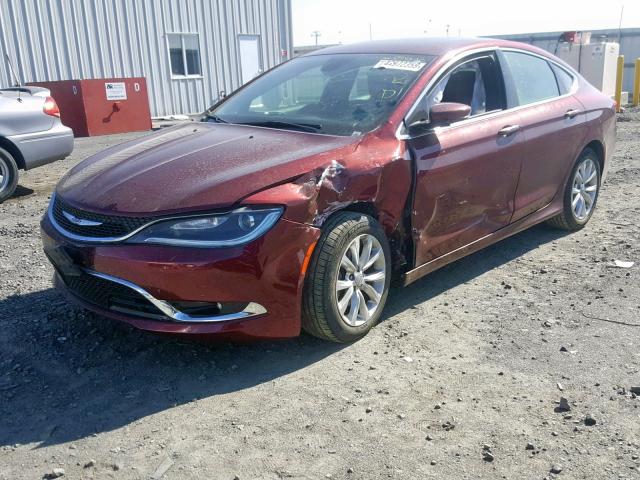 1C3CCCCB5GN109848 - 2016 CHRYSLER 200 C MAROON photo 2