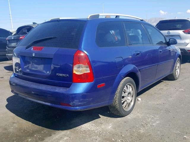 KL5JD86Z35K096575 - 2005 SUZUKI FORENZA S BLUE photo 4